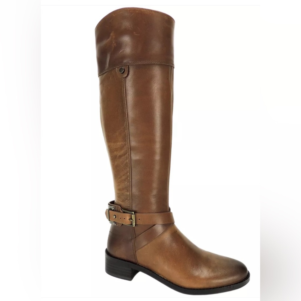 Vince Camuto Jaran Brown Leather Riding Boot Size 7.5.